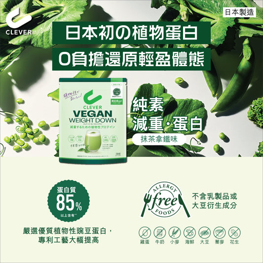 CLEVER 減重・純素蛋白(抹茶拿鐵味)294克