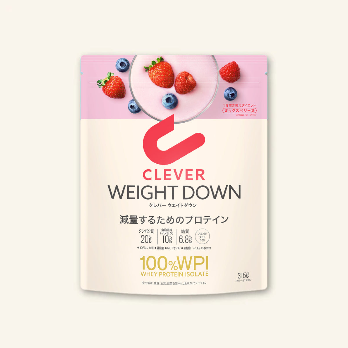 CLEVER 減重・蛋白 (精選莓果味) 315克